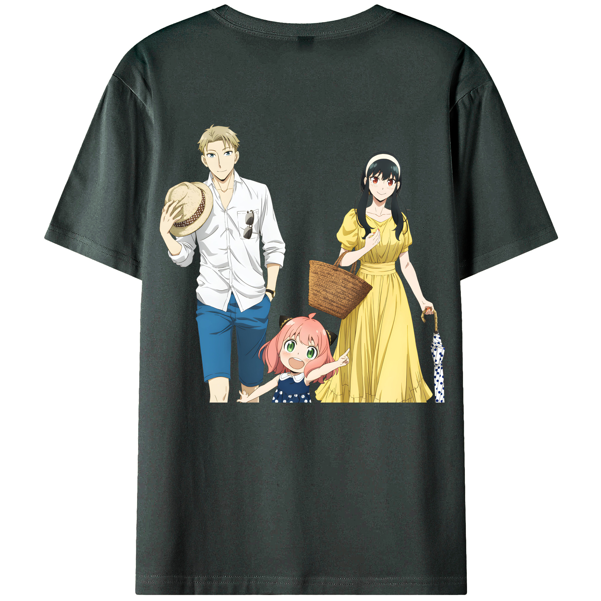 （画像用） SPY×FAMILY间谍家家酒 綿100％ メンズ半袖Tシャツ（バックプリント） 通気性